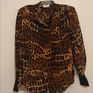 Bergdorf Goodman Leopard Print Blouse
